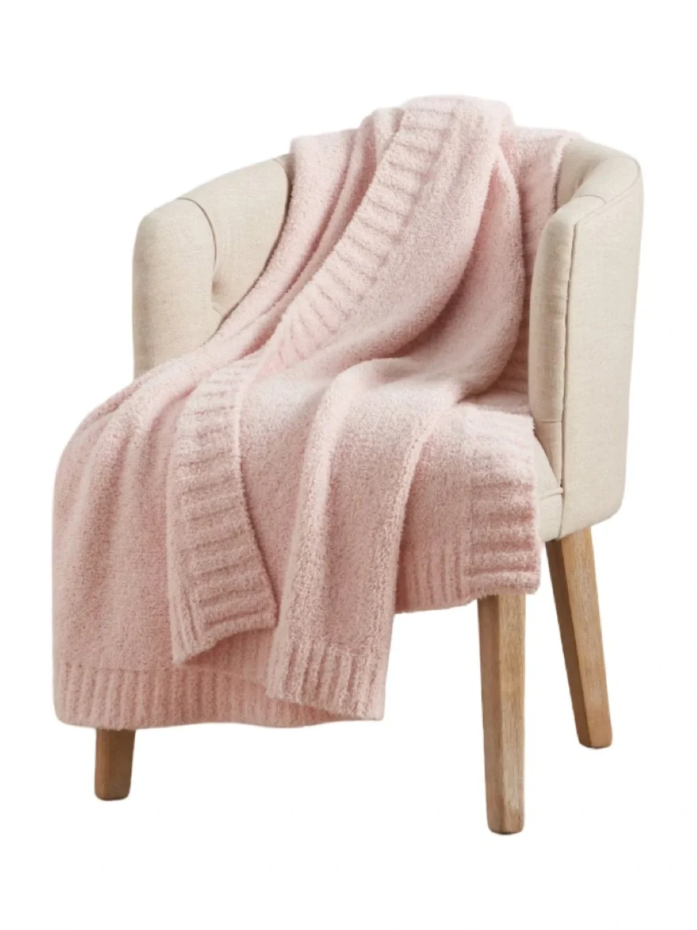 Threshold Cozy Knit Throw Blanket - Blush